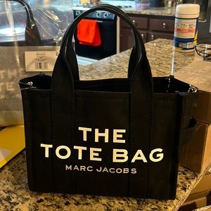 Authentic Marc Jacobs The Tote Bag mini black canvas
